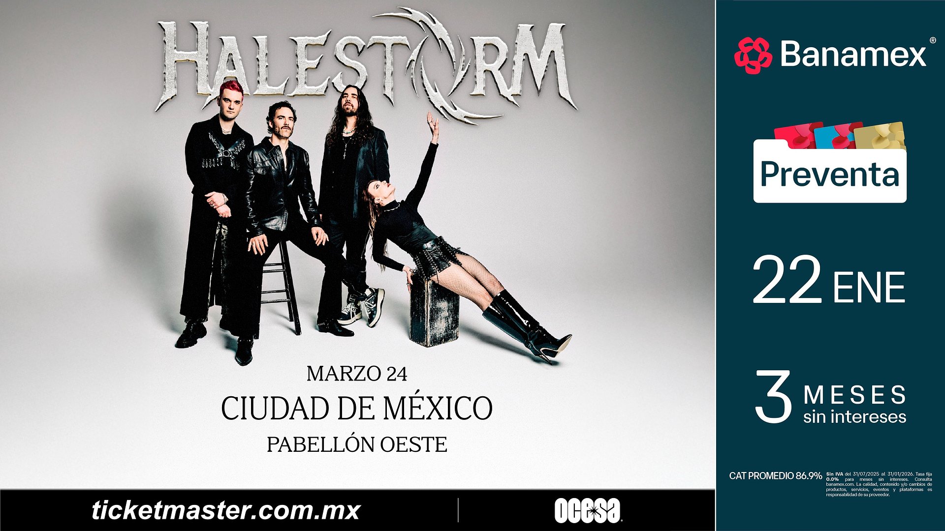 ¡HALESTORM PISARÁ LA CDMX PARA UNA NOCHE LLENA DE ROCK Y PASIÓN EN EL PABELLÓN OESTE!