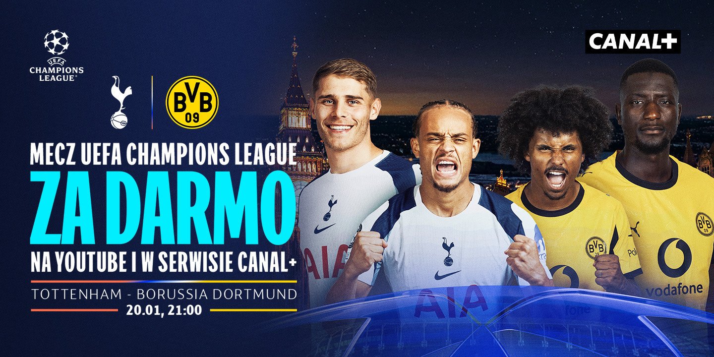 7. kolejka fazy ligowej UEFA Champions League 2025/26 w CANAL+ z darmowym meczem na YouTube i w serwisie CANAL+!