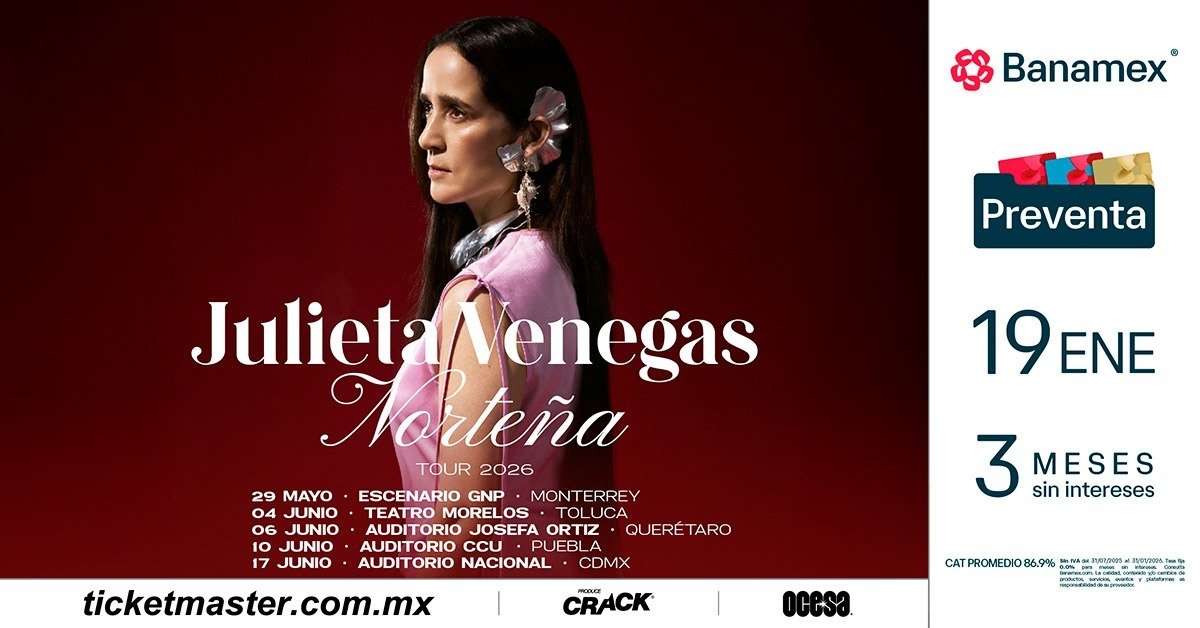Julieta Venegas regresa a varios escenarios del país