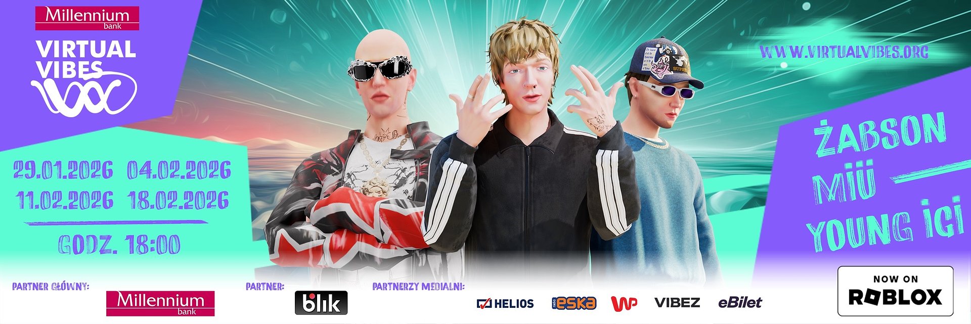 Bank Millennium Virtual Vibes powraca z kolejną edycją. W line-upie festiwalu: MIÜ, Żabson, Young Igi