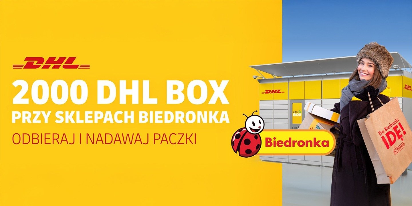 Przy okazji zakupów odbierz paczkę! Już 2000 automatów DHL BOX 24/7 przy Biedronkach