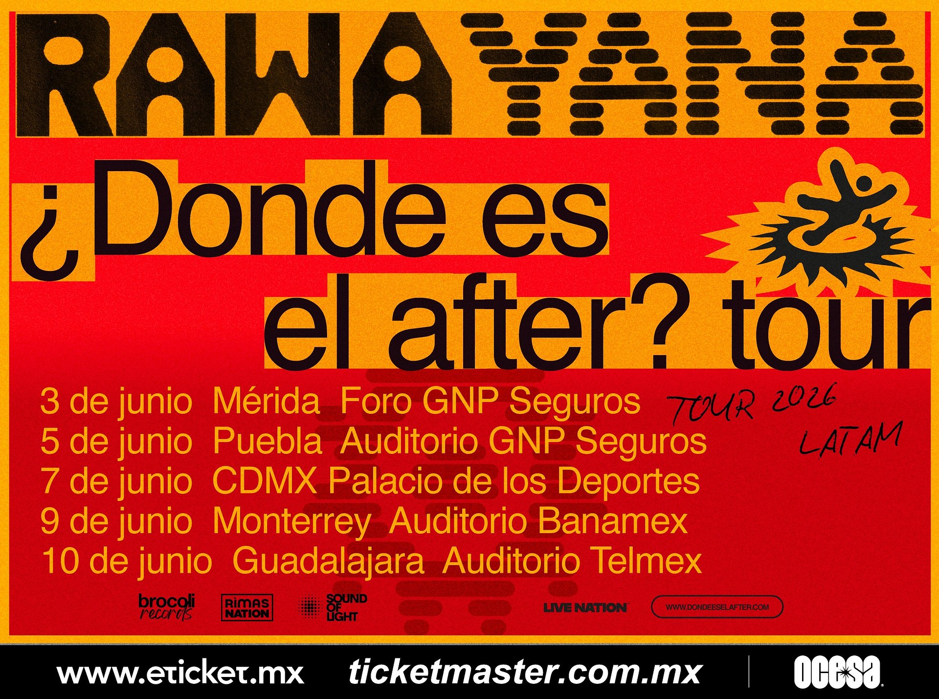 ¿DÓNDE ES EL AFTER? WORLD TOUR DE RAWAYANA LLEGARÁ A ESPAÑA Y LATINOAMÉRICA