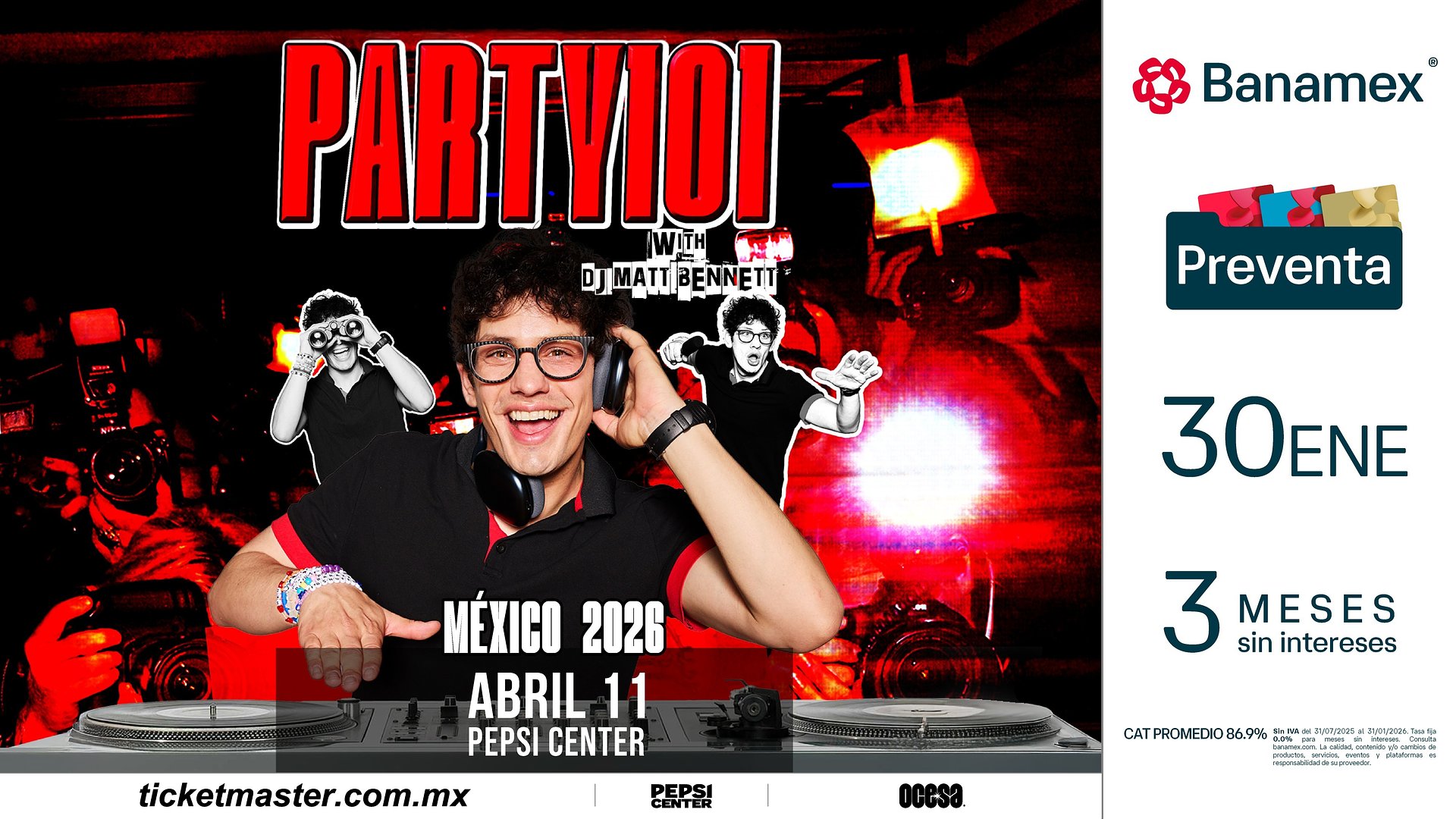 Party 101 - DJ Matt Bennett: La fiesta más icónica de la nostalgia pop llega a México