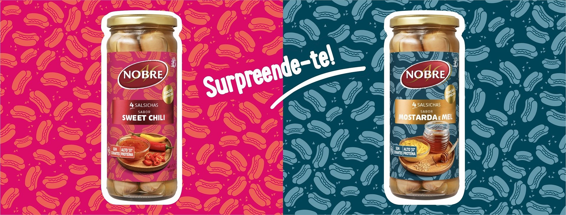 Nobre lança edição especial de salsichas com sabor a Mostarda & Mel e Sweet Chili