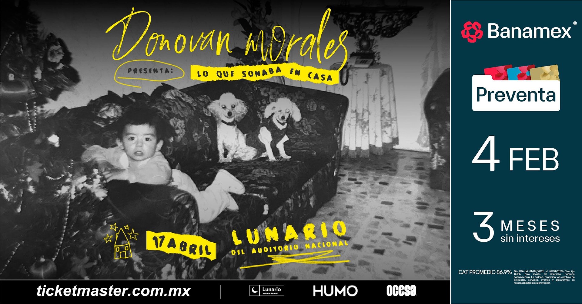 Donovan Morales anuncia concierto en Ciudad de México