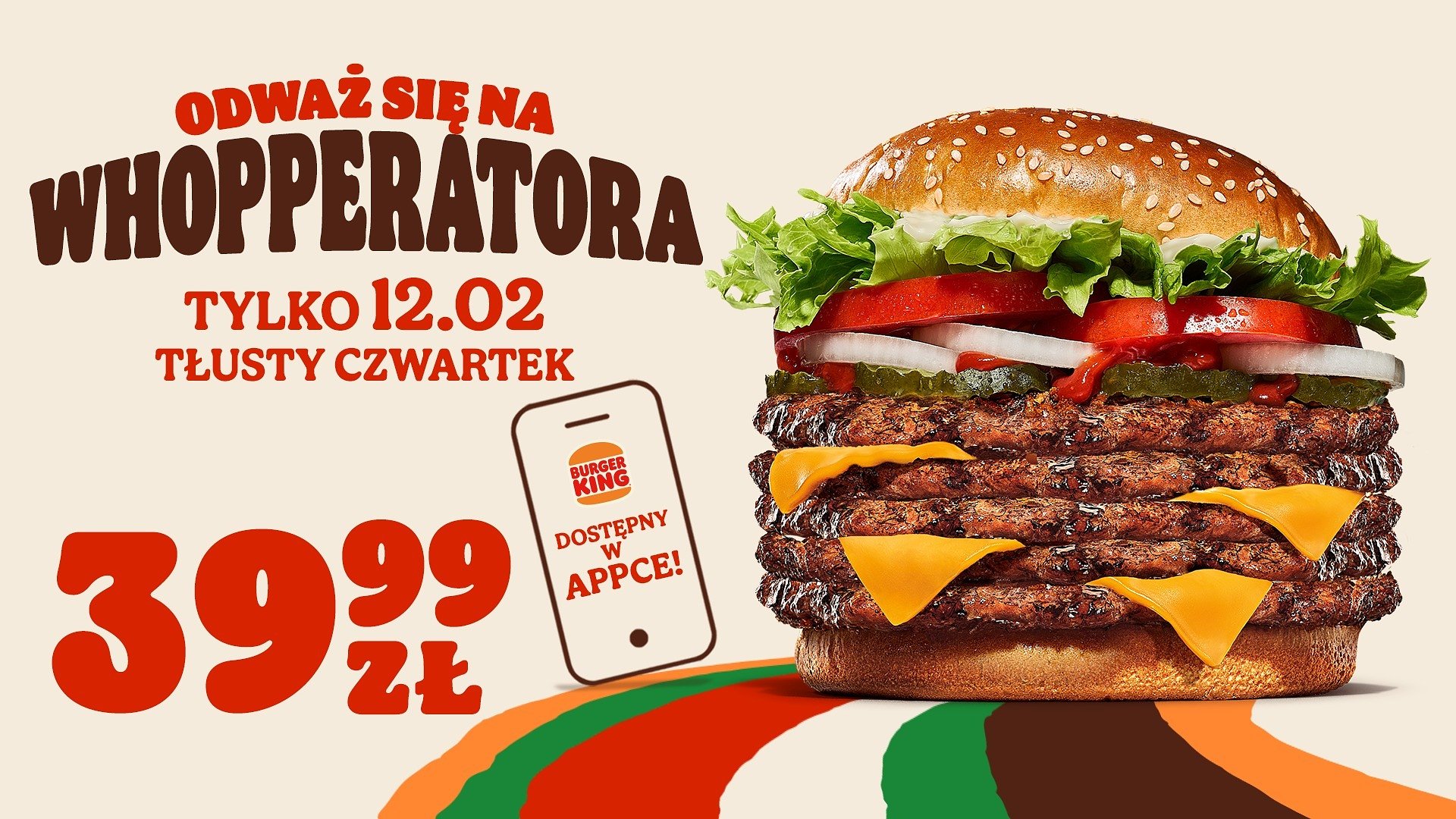 Tłusty Czwartek bez kompromisów. Whopperator powraca na jeden dzień do Burger Kinga®