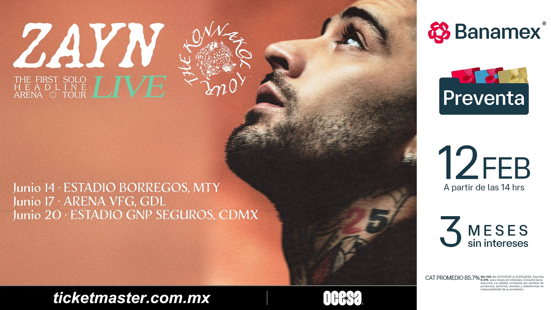 ZAYN ANUNCIA THE KONNAKOL TOUR LA GIRA DE 31 FECHAS MARCA EL RECORRIDO COMO SOLISTA MÁS GRANDE DE SU CARRERA