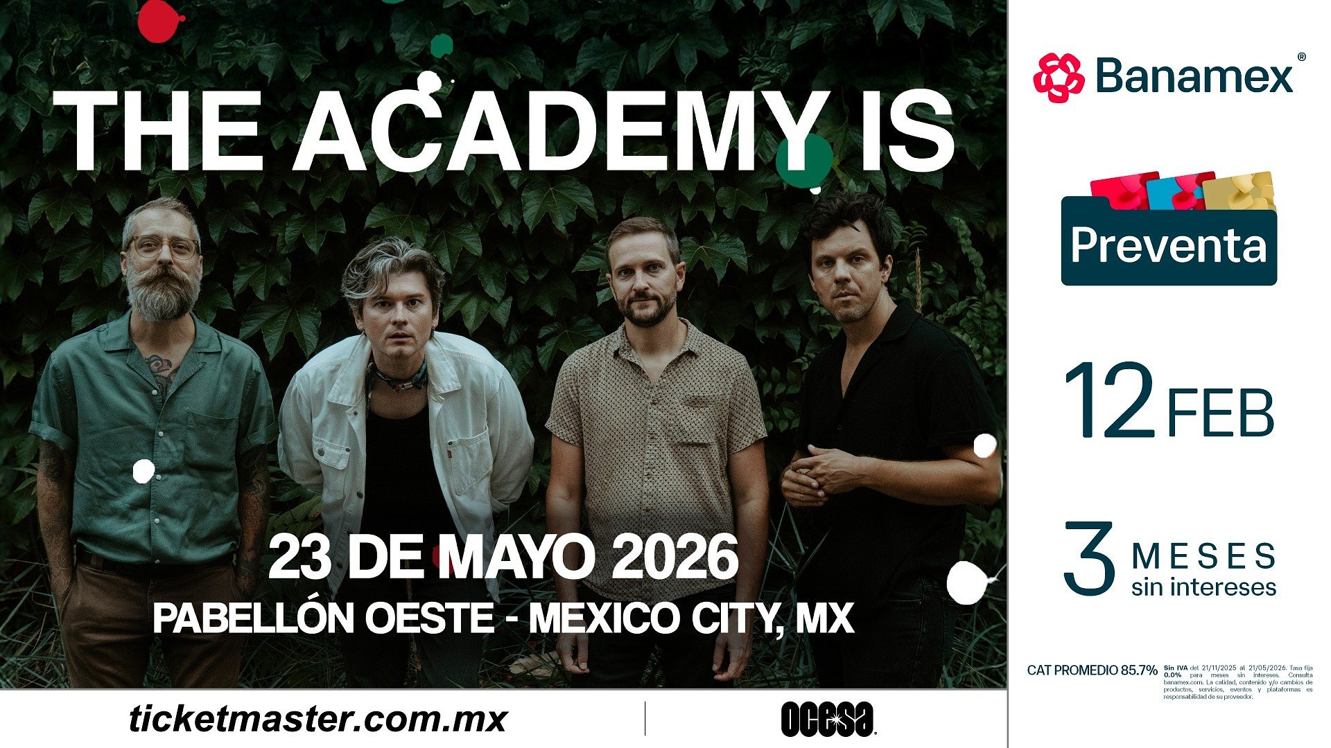 ¡THE ACADEMY IS... DARÁ UNA NOCHE DE VERDADERO ROCK ESTADOUNIDENSE EN LA CDMX!
