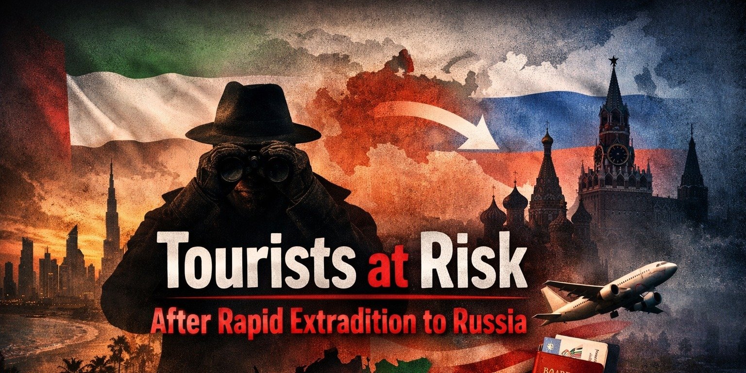 TROUBLE IN PARADISE Innocent Brits on holiday in Dubai could end up in Russian GULAGS with ‘safe haven’ hol hotspot awash with Vlad’s agents