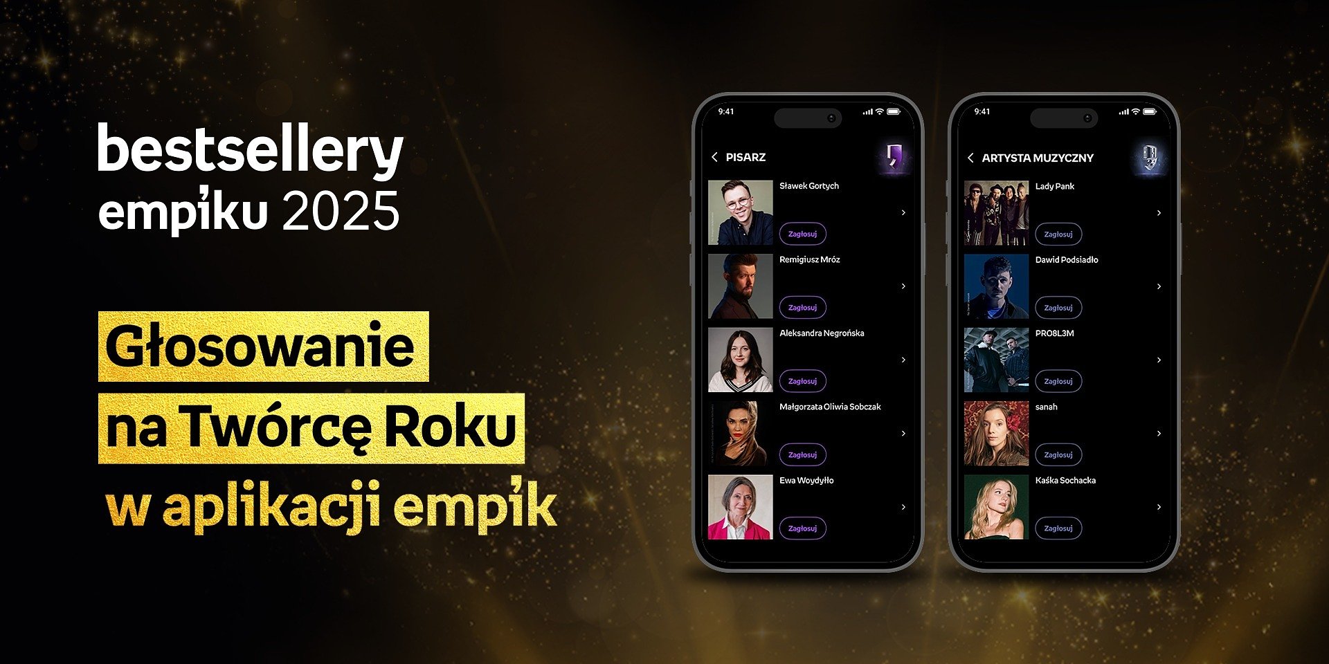 Fani zdecydują, kto zostanie Pisarzem i Artystą Muzycznym 2025 Roku