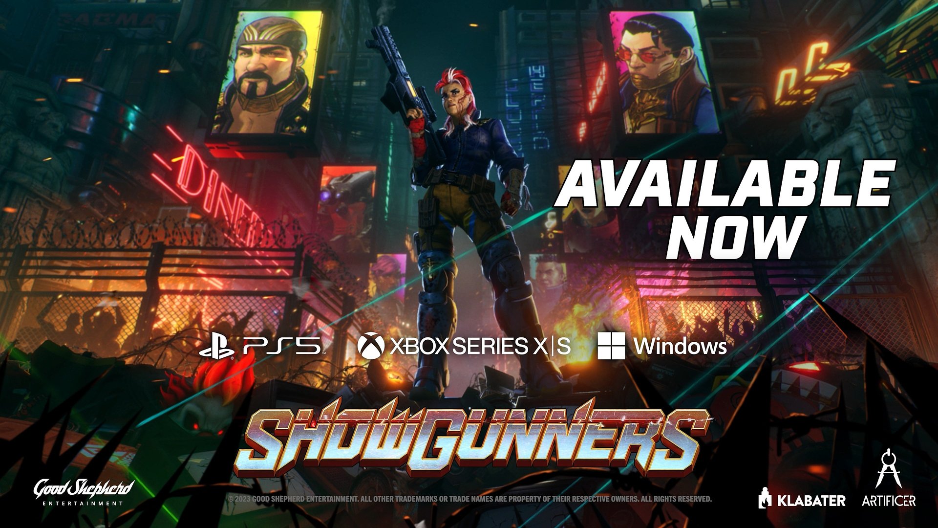 Showgunners is now available on consoles! You won’t be able to look away from this gory reality show