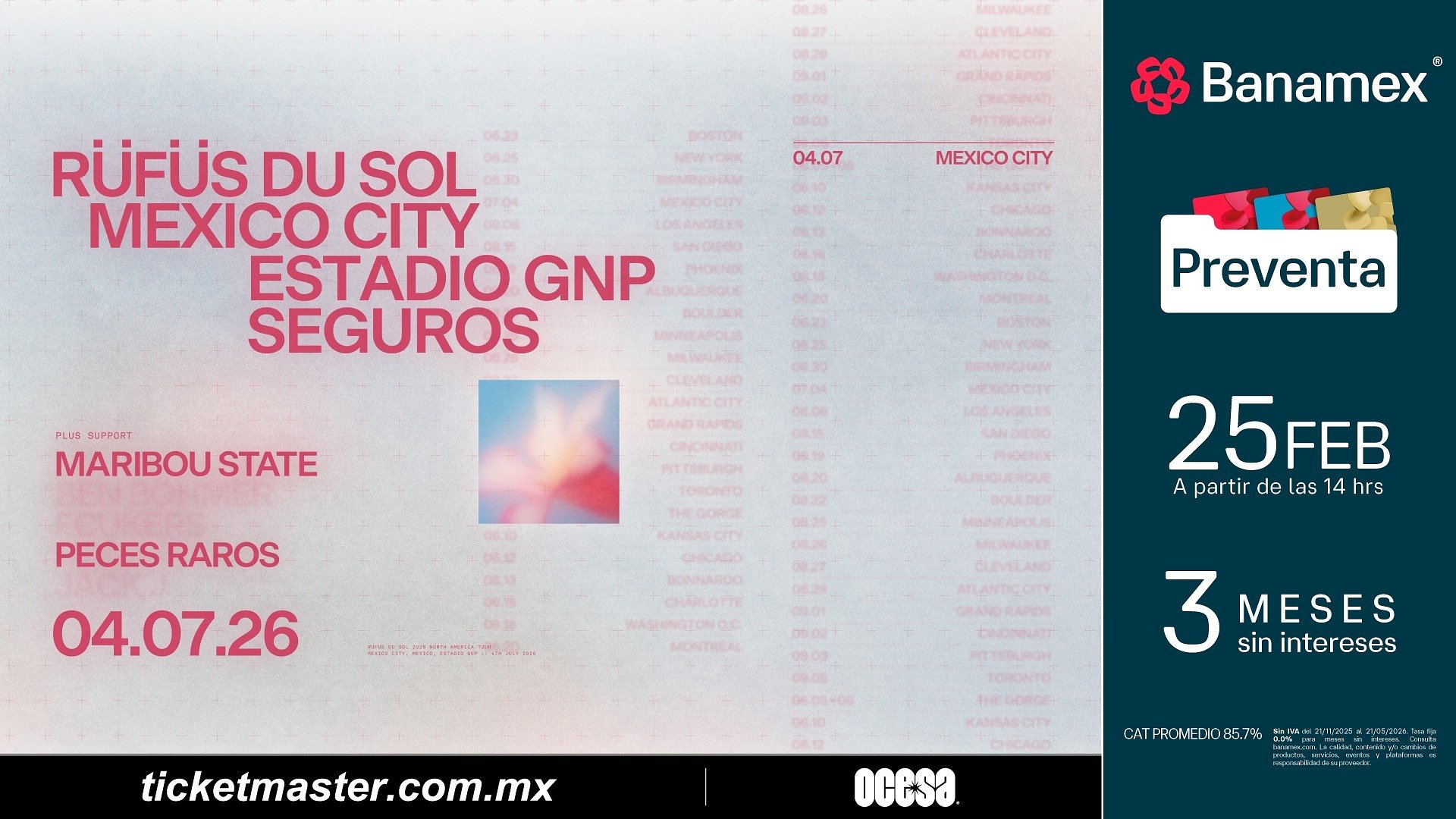 ¡RÜFÜS DU SOL ANUNCIA SU GIRA MÁS GRANDE COMO HEADLINER EN NORTEAMÉRICA HASTA LA FECHA!