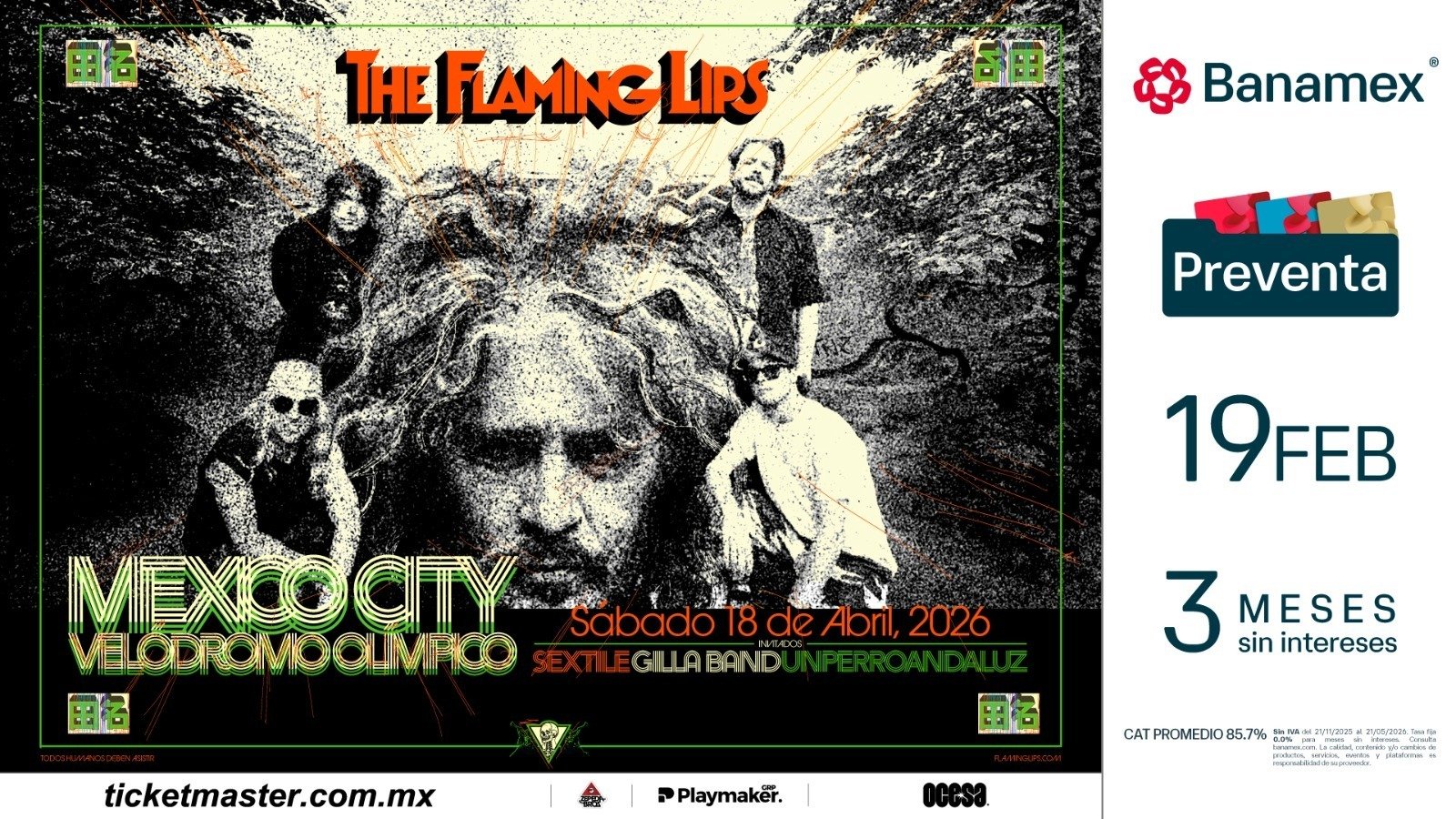 EL VIAJE PSICODÉLICO MÁS GRANDE DEL ROCK LLEGA A MÉXICO: THE FLAMING LIPS EN EL VELÓDROMO OLÍMPICO