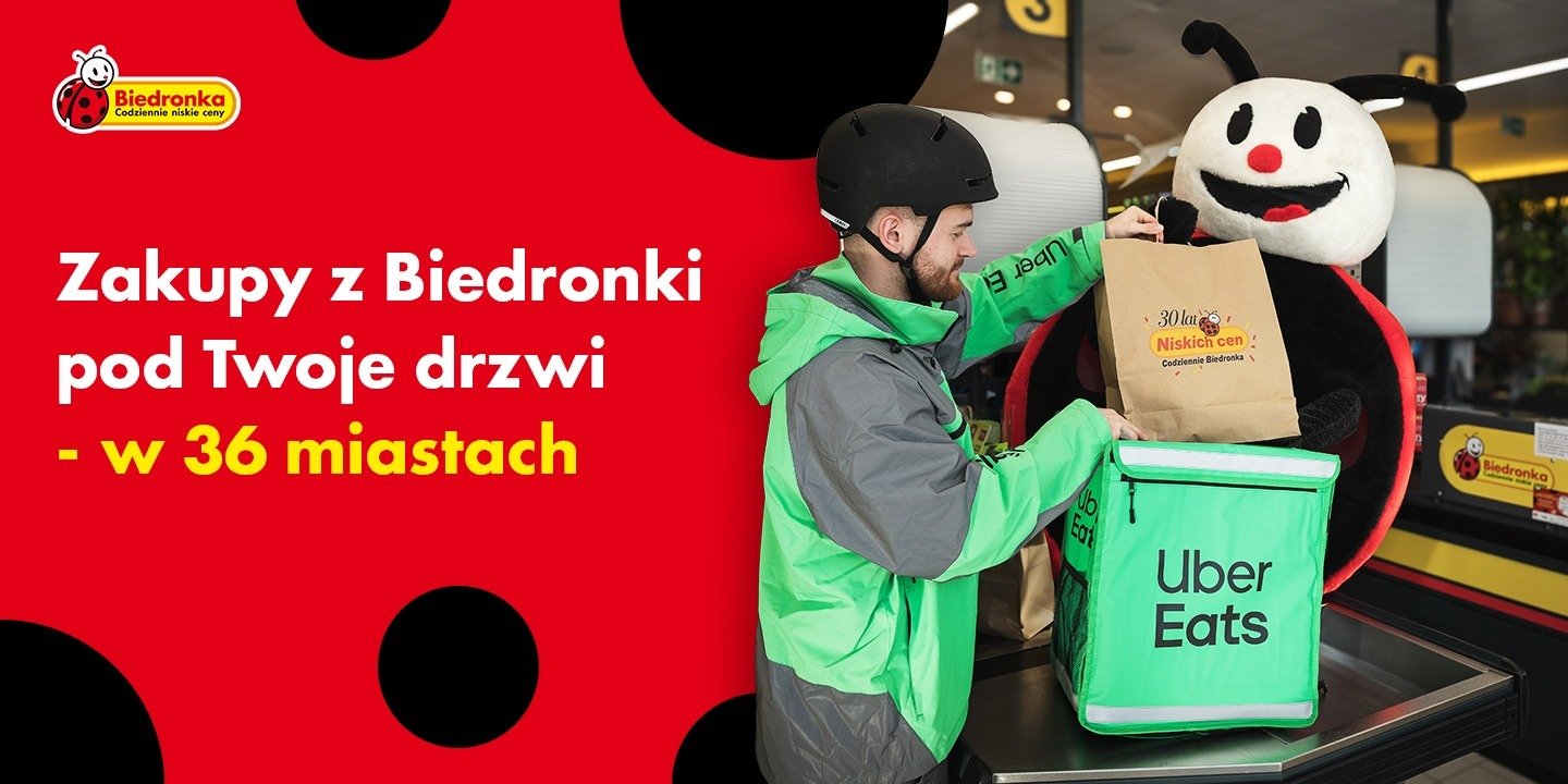 Od metropolii po mniejsze miasta - Biedronka i Uber Eats rozszerzają współpracę
