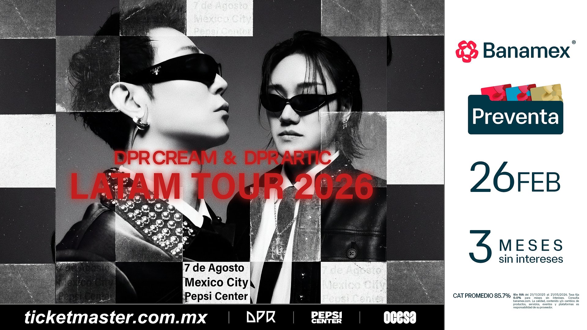 DPR CREAM & DPR ARTIC LATAM TOUR 2026 ATERRIZA EN CIUDAD DE MÉXICO