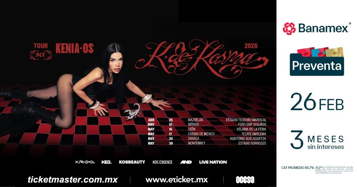 Kenia Os desata una nueva era con una gira exclusiva