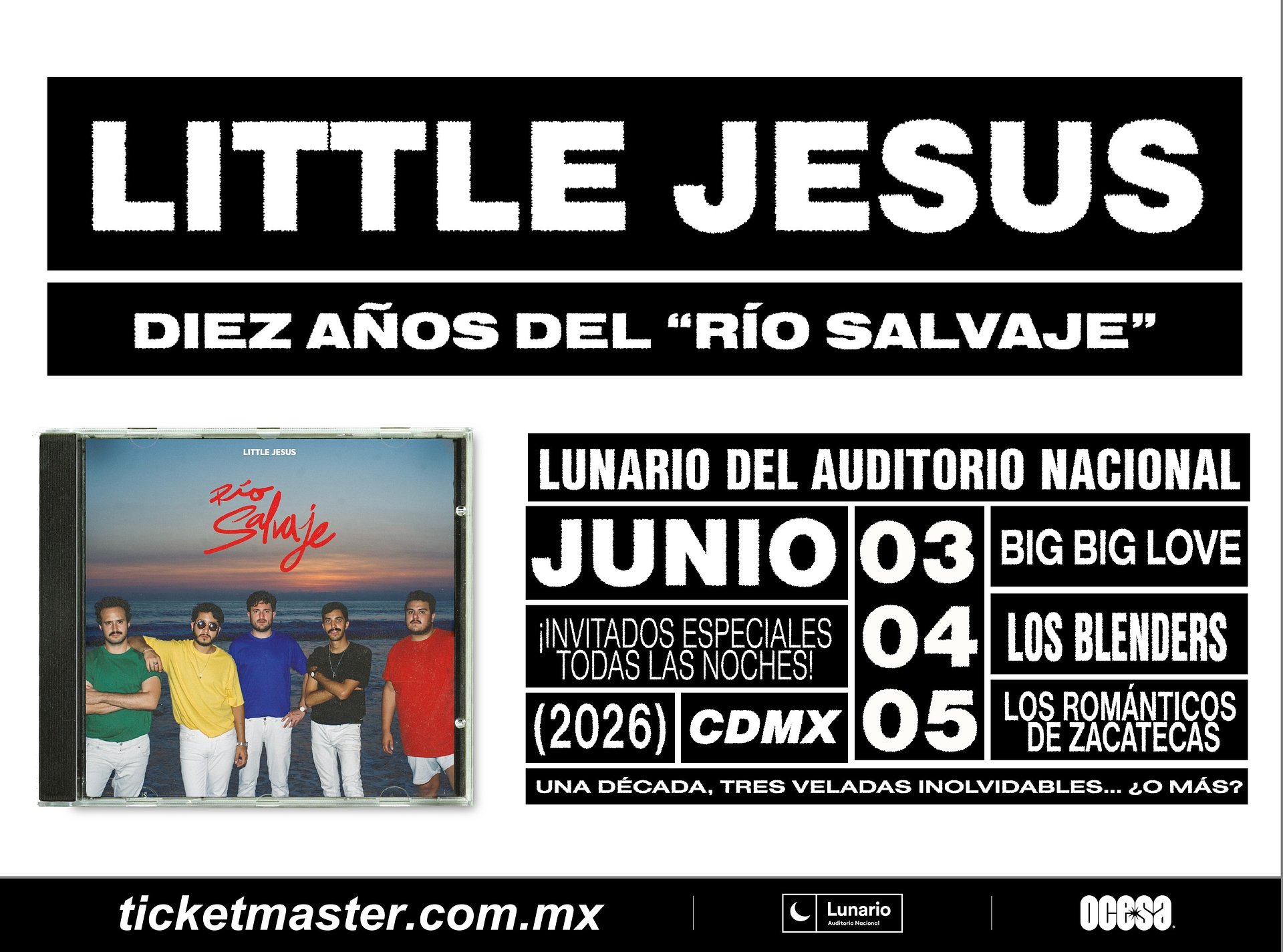 Little Jesus celebrará en vivo el décimo aniversario de su disco Río Salvaje