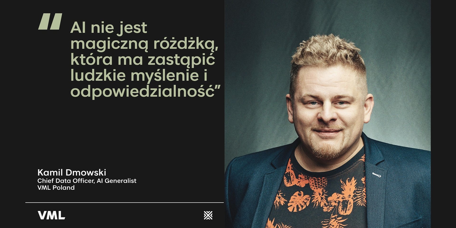 "U steru zawsze jest człowiek" - Kamil Dmowski o AI