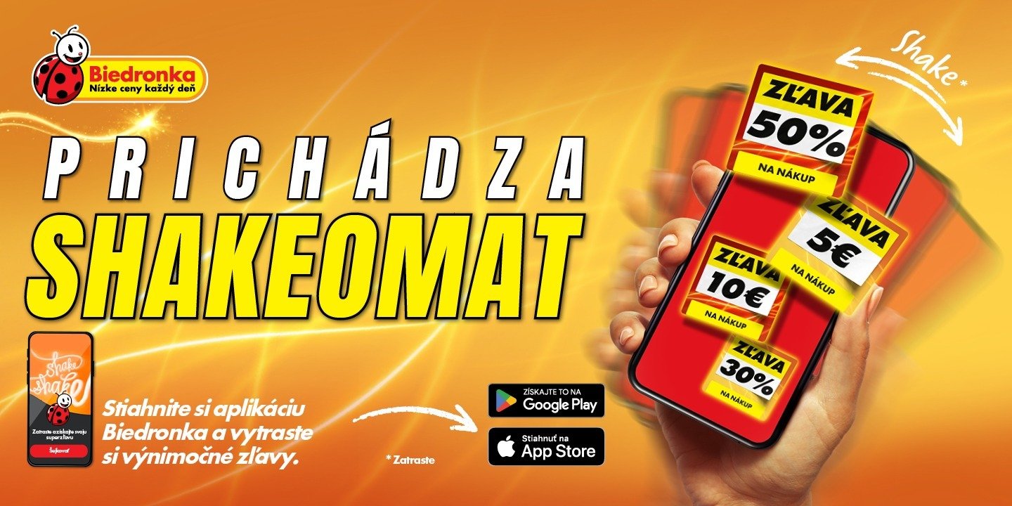 Slovensko čaká „cenotrasenie“: Fenomén Shakeomat prichádza a s aplikáciou Biedronka prináša mimoriadnu promo akciu!