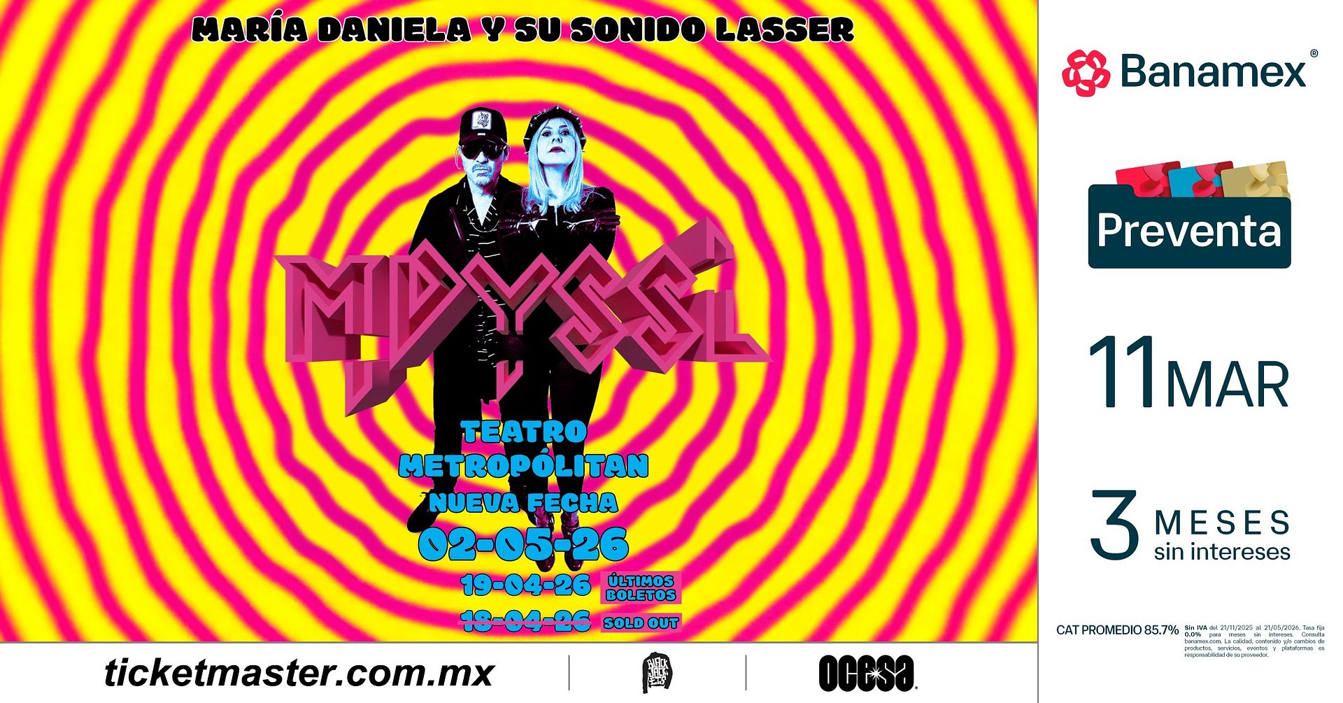 María Daniela y su Sonido Lasser anuncia su tercera fecha en Ciudad de México