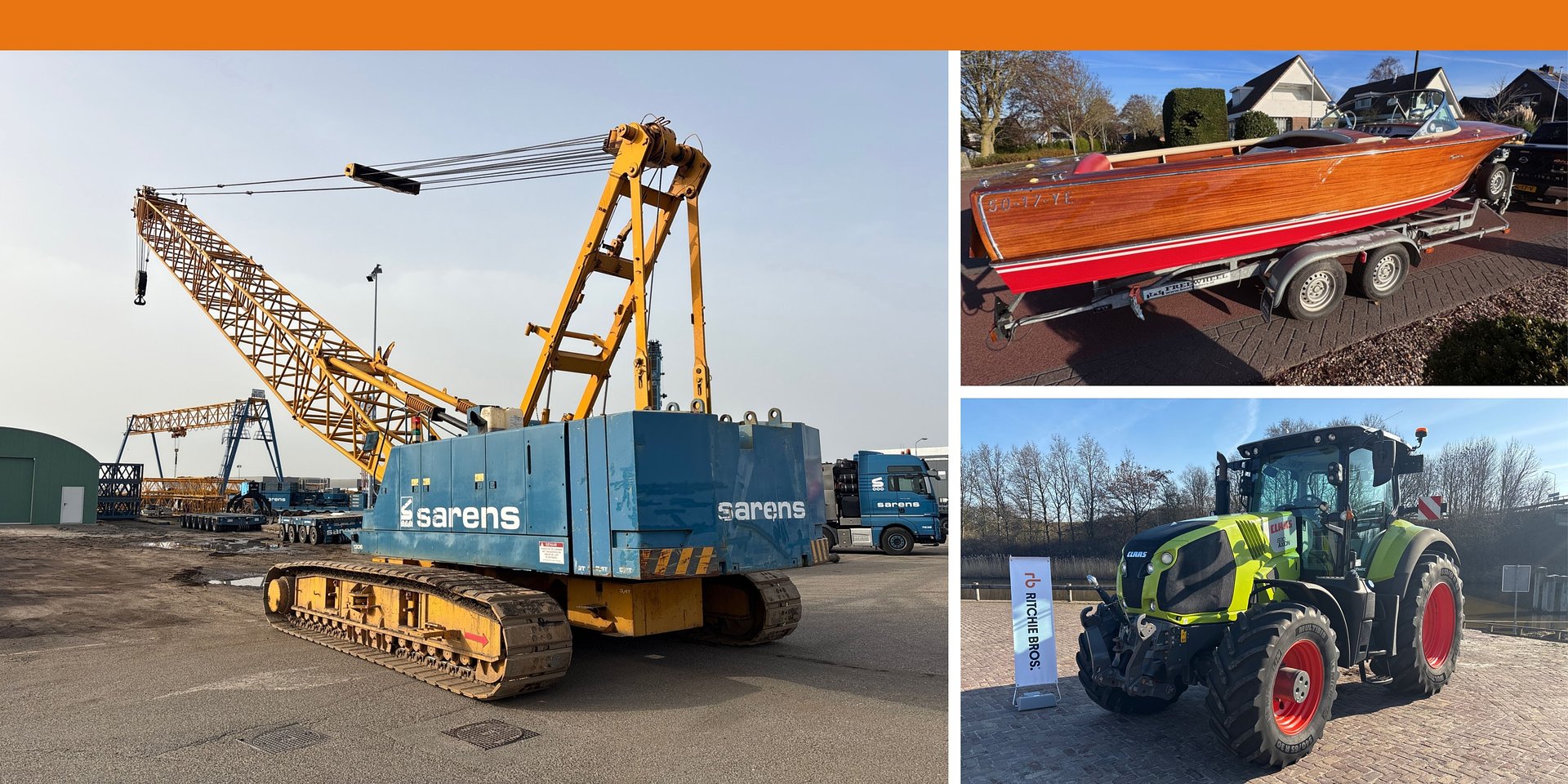 Van retro Riva Runabout tot 80-tons kraan: unieke selectie in komende Ritchie Bros. Benelux-veiling