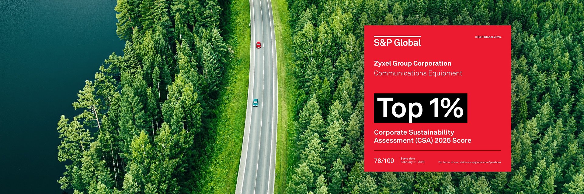 Zyxel Group ranks top 1% globally in S&P Sustainability Yearbook 2026