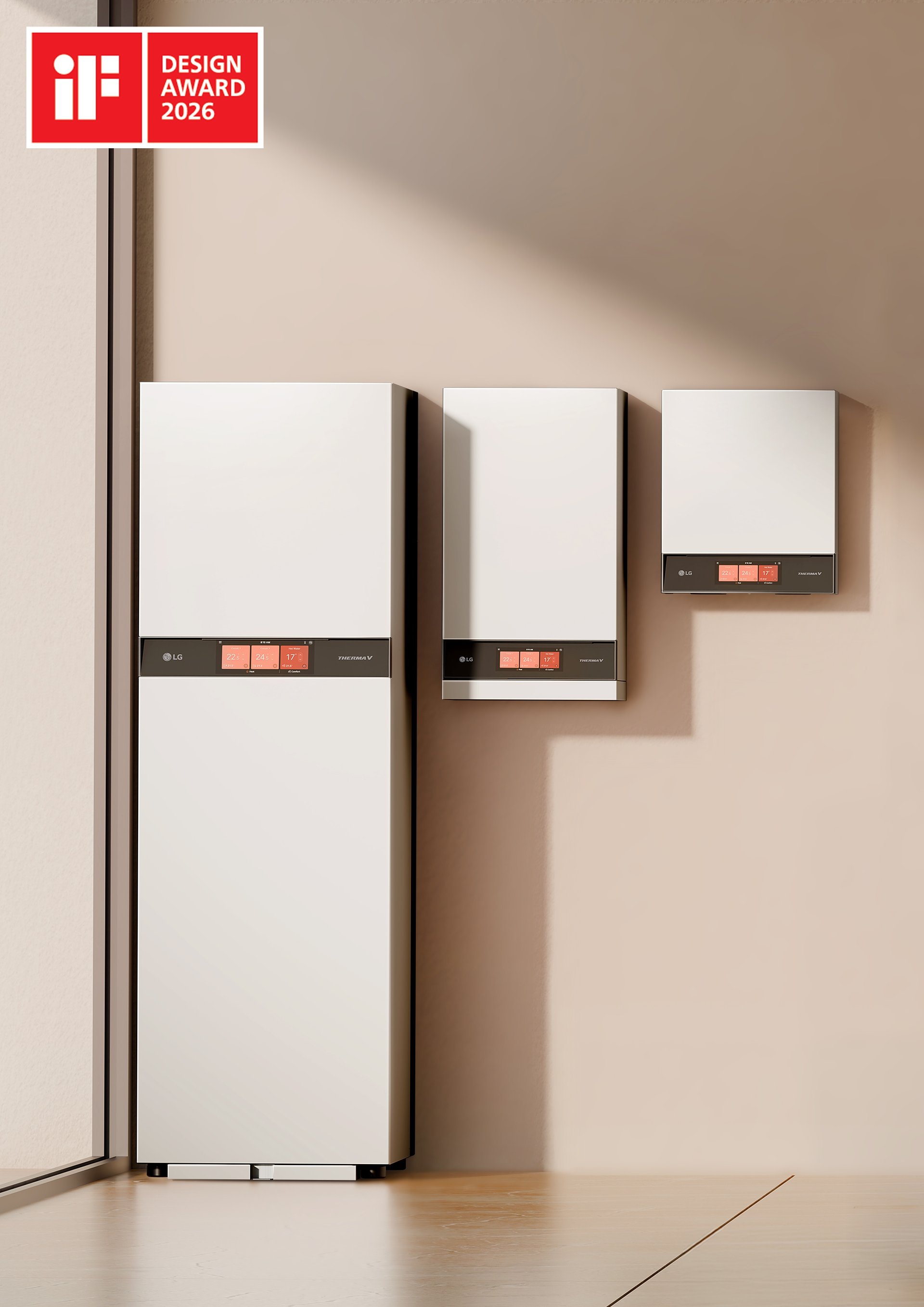 LG Electronics zaprezentuje nową, nagrodzoną iF Award linię jednostek wewnętrznych do systemów podgrzewania wody