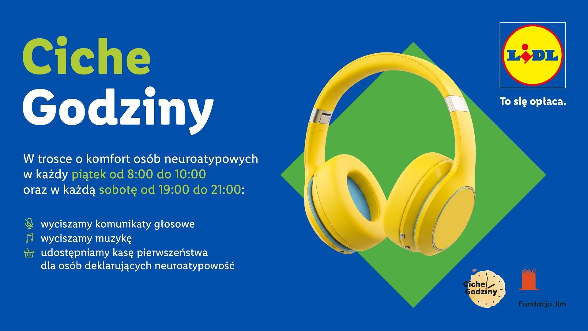 „Ciche Godziny” w Lidl Polska z myślą o osobach w spektrum neuroatypowości
