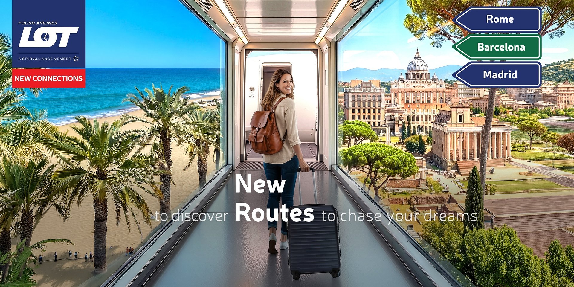 New destinations from Krakow: LOT launches flights to Rome, Barcelona and Madrid