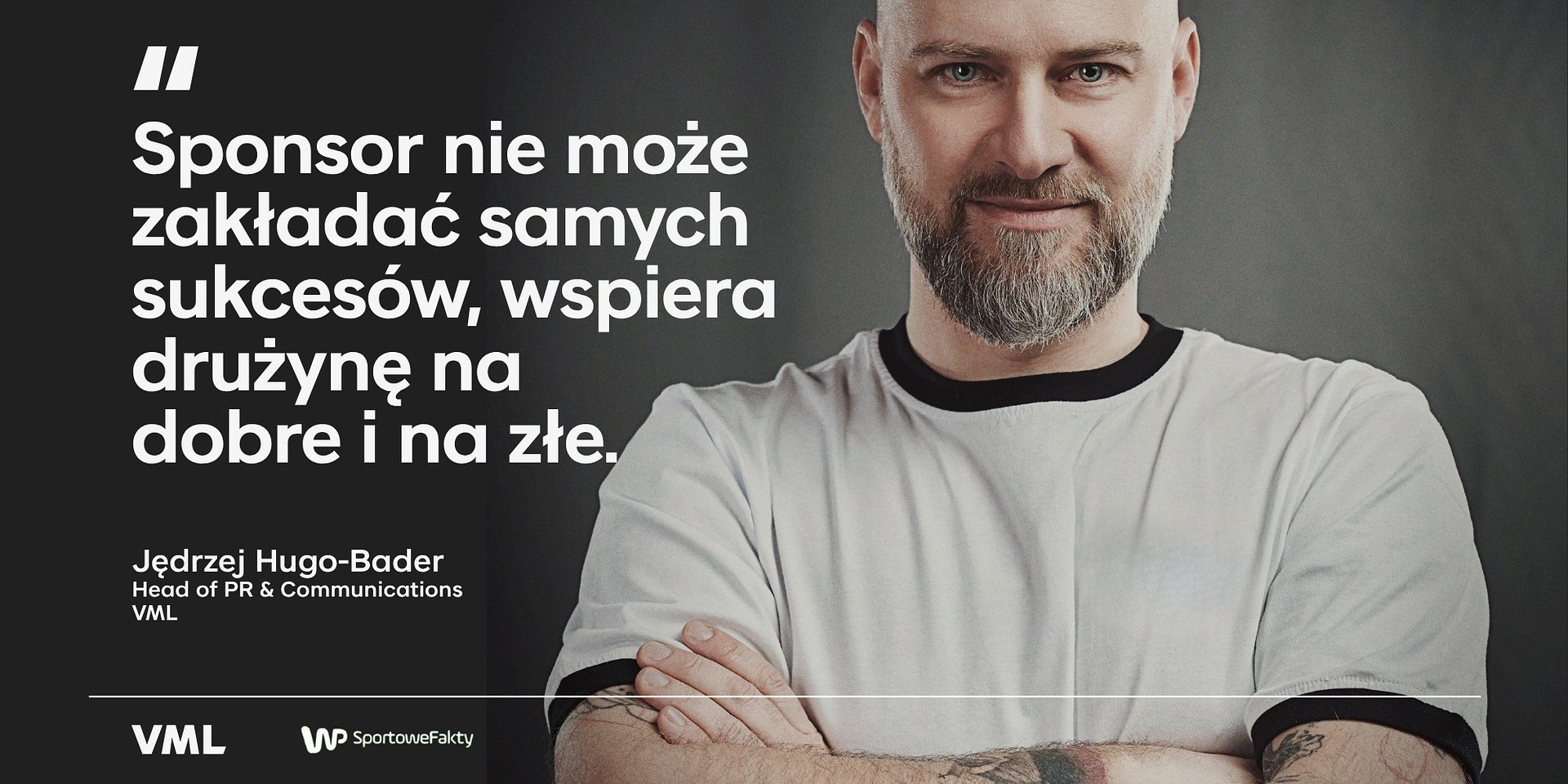 "Sponsor nie może zakładać samych sukcesów" - Jędrzej Hugo-Bader dla WP SportoweFakty