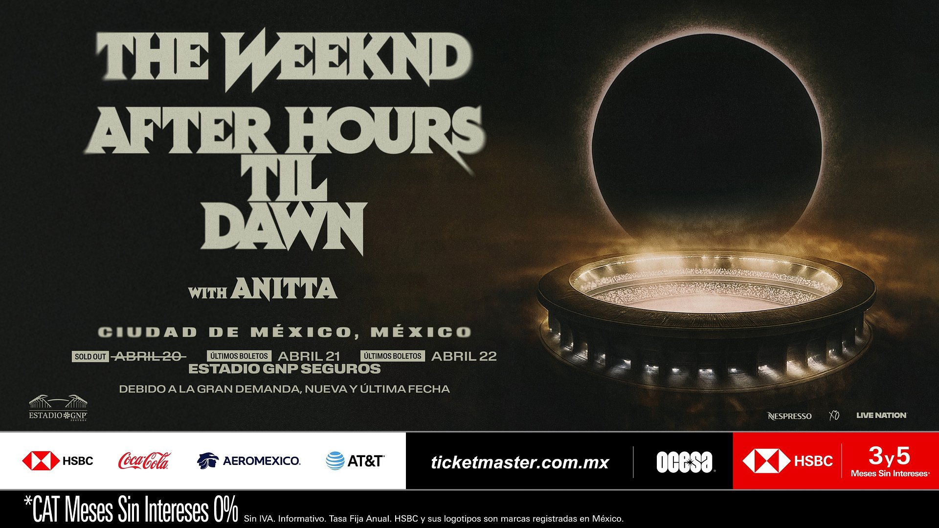 EL AFTER HOURS TIL DAWN TOUR DE THE WEEKND SUPERA LOS $1,000 MILLONES DE DÓLARES