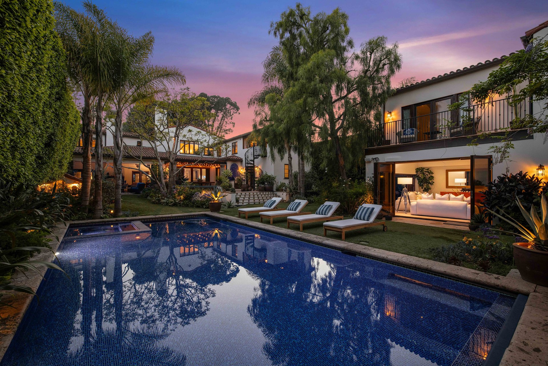 Brentwood Spanish Mediterranean Estate with Chef-Approved Kitchen & Resort-Style Backyard Listed for $8,995,000 by Coldwell Banker Realty