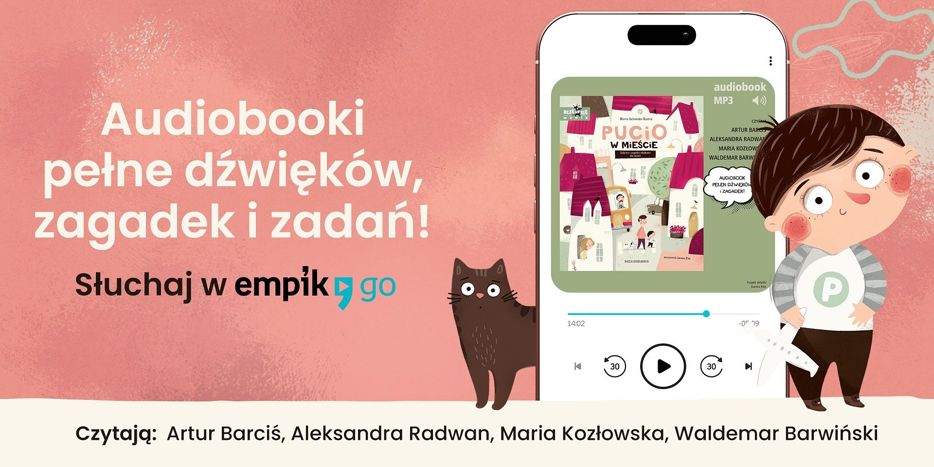 Pucio, jeden z ulubionych bohaterów książek dla dzieci, po raz pierwszy zyskuje głos za sprawą audiobooków dostępnych na wyłączność w abonamencie w aplikacji Empik Go