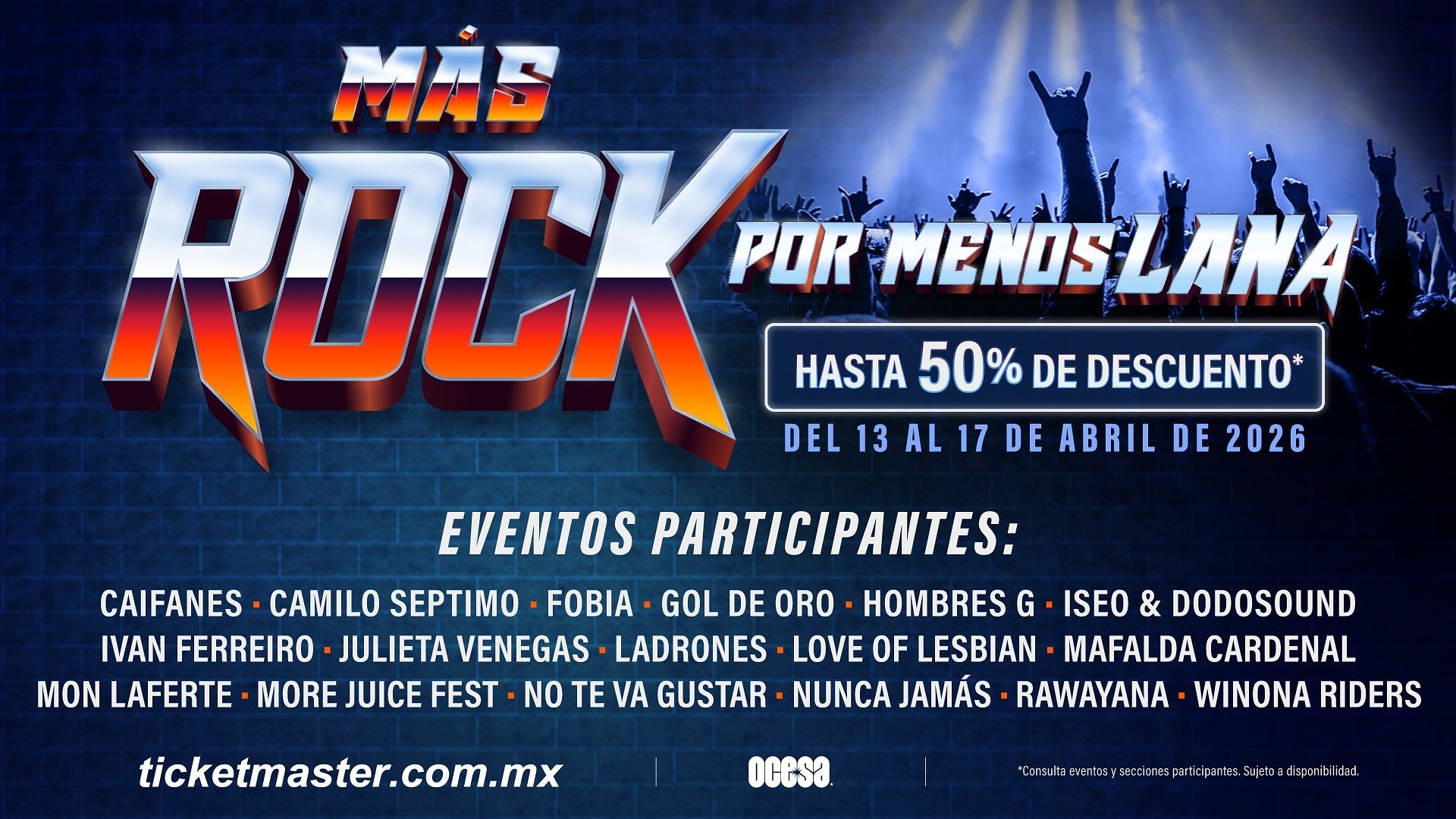 5 DÍAS CON LA MEJOR PROMO DE ROCK LATINO: LA CELEBRACIÓN MÁS GRANDE DEL RITMO QUE NOS UNE