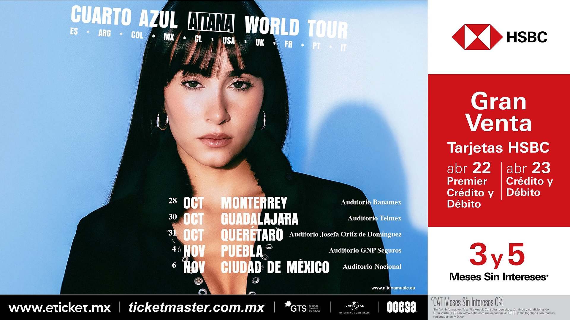 Aitana anuncia su regreso a México como parte de su Cuarto Azul World Tour