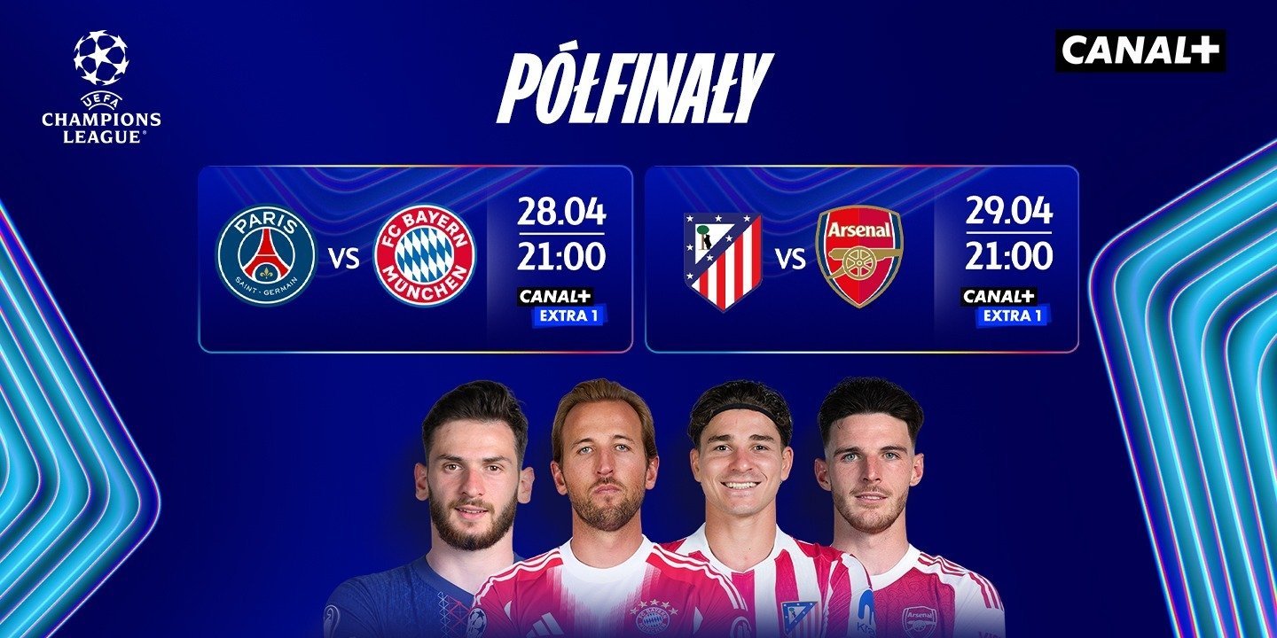 Najlepsza czwórka walczy o finał! Półfinałowe zmagania UEFA Champions League w CANAL+