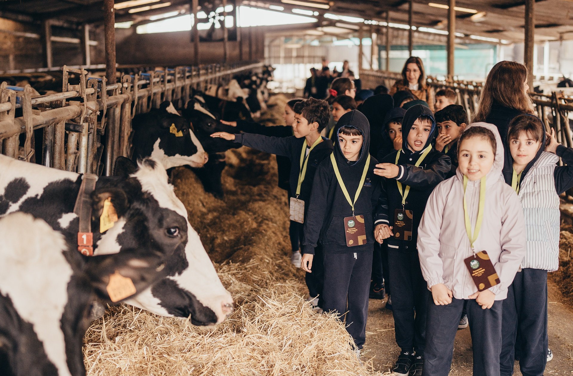 Bel levou 200 crianças ao campo para descobrir de onde vem o leite