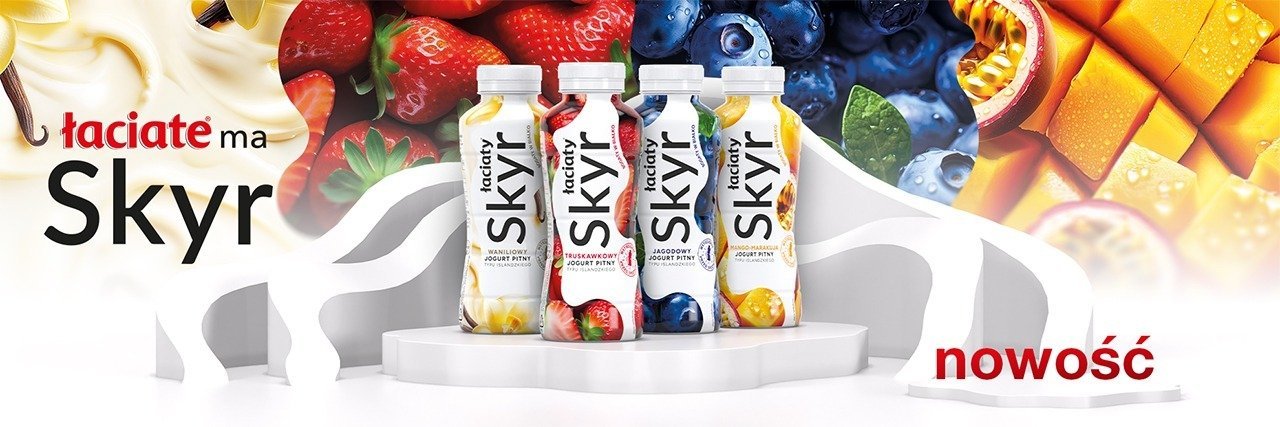Łaciate zaskakuje! Nowa butelka, nowa energia, nowy produkt – skyr pitny Łaciaty