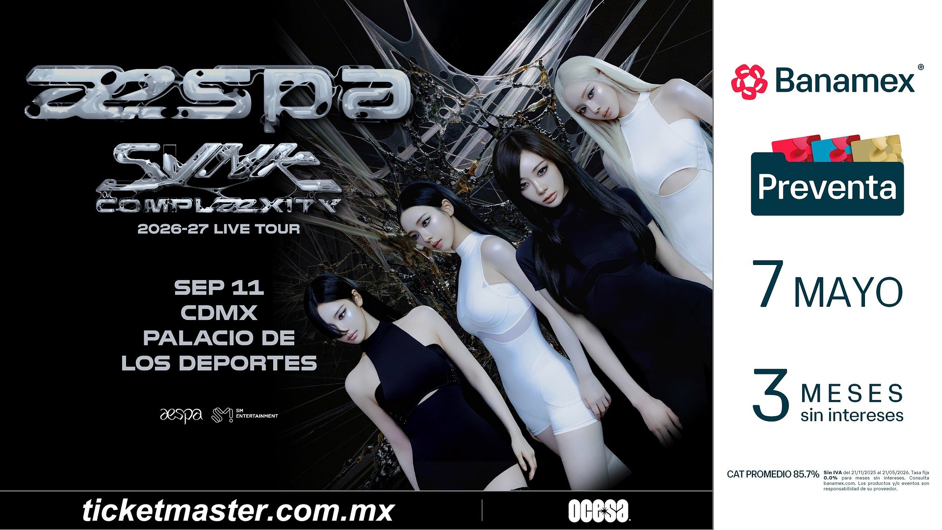 La fuerza global del K‑pop, aespa, revela todos los detalles de su próxima gira mundial, 2026‑27 aespa LIVE TOUR – SYNK : COMPLæXITY