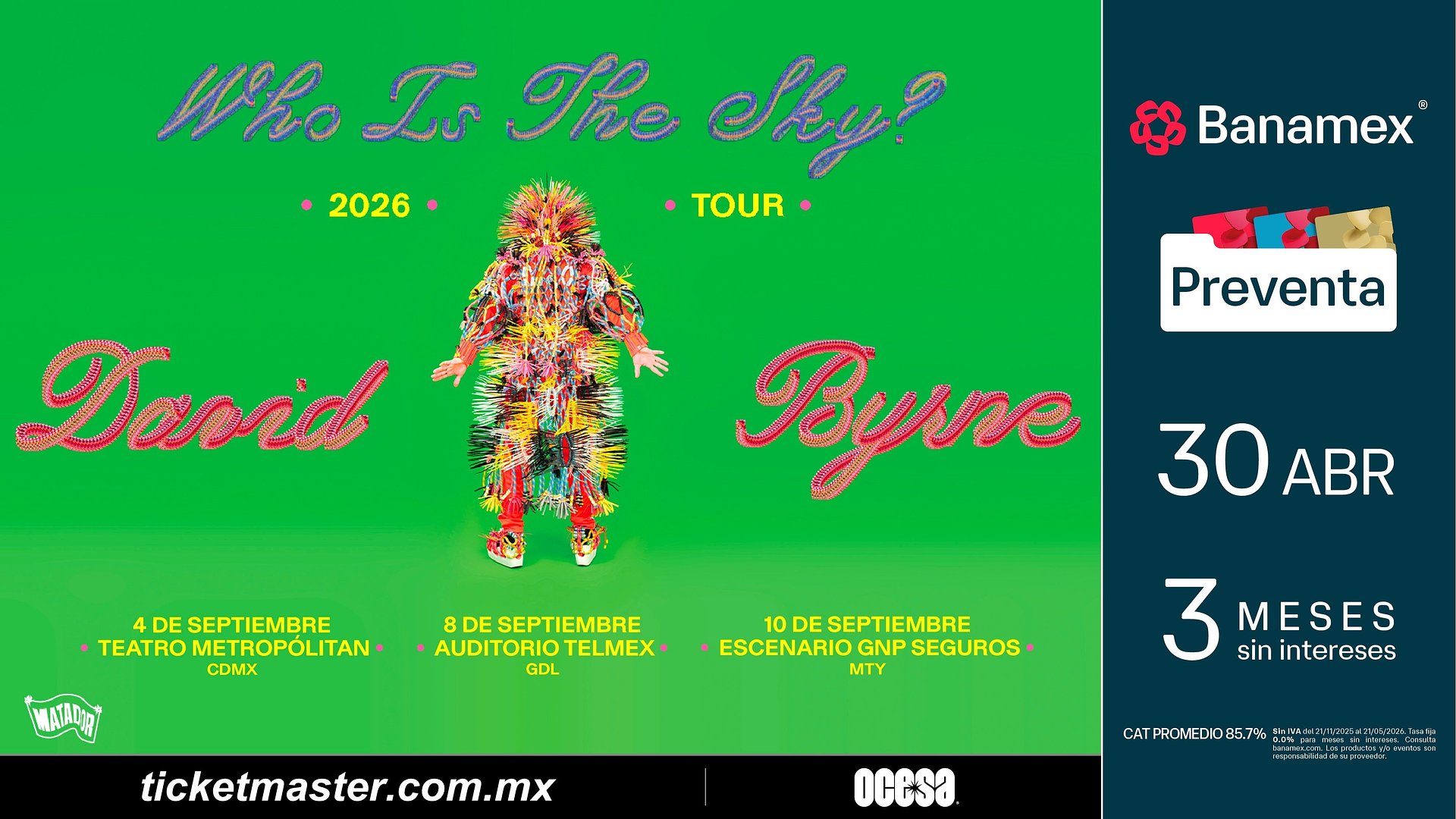 ¡David Byrne anuncia fechas de gira en México!