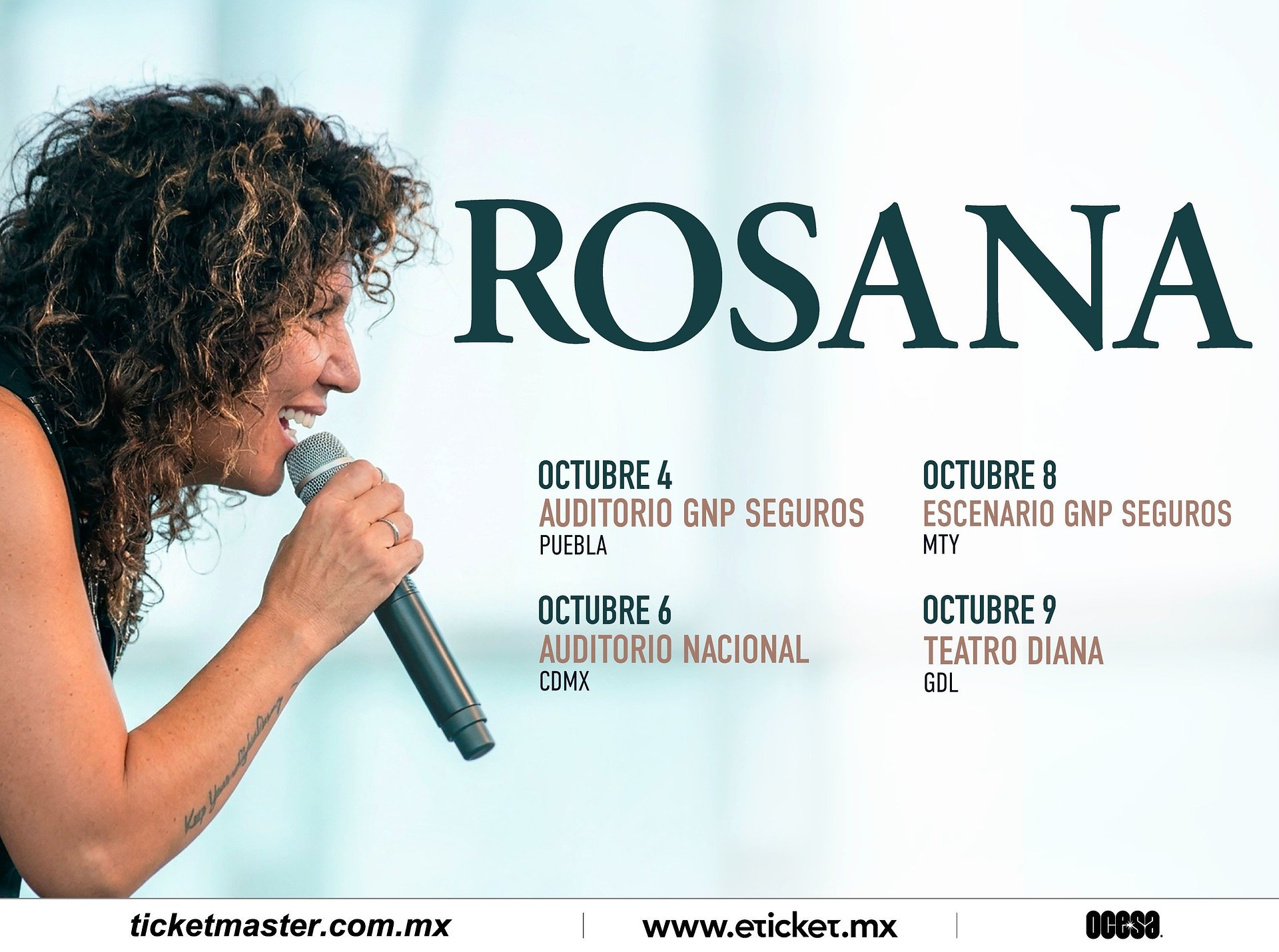 Una de las voces más emblemáticas de la canción autor en español, Rosana, confirma su visita a cuatro ciudades de México