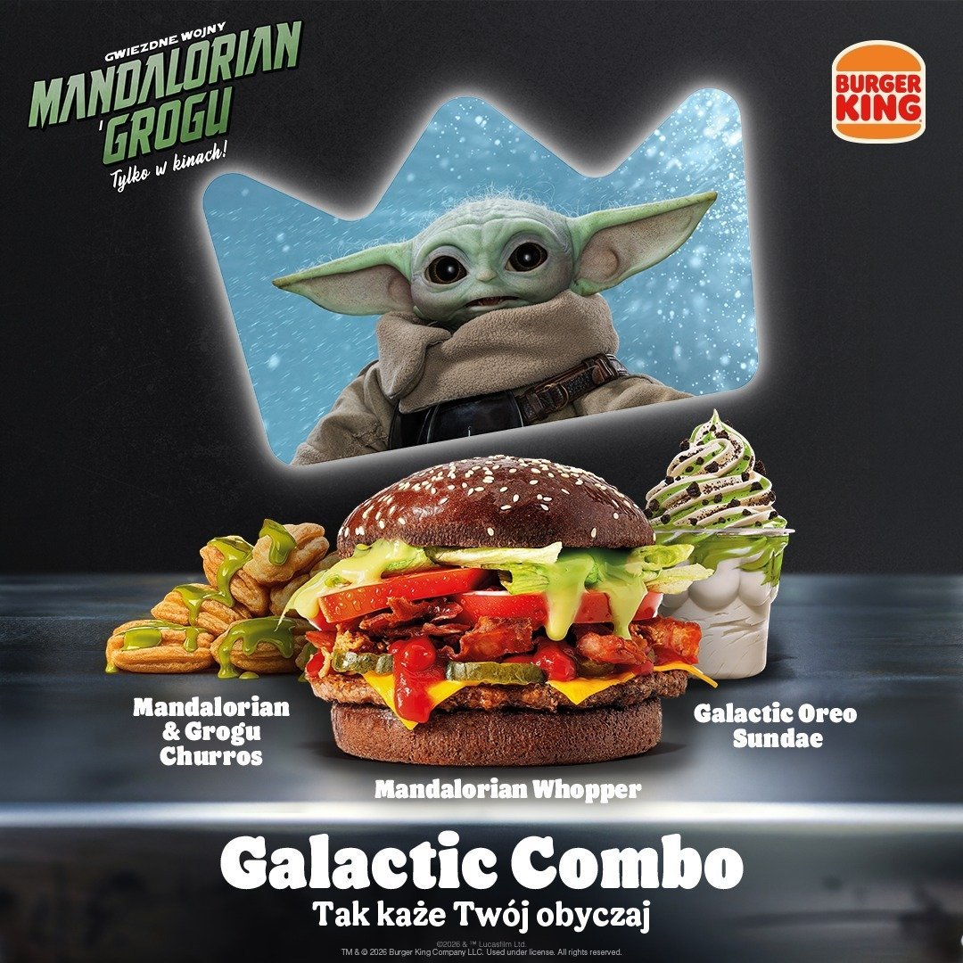 May the 4th be with you! Burger King® z gratką dla fanów uniwersum Gwiezdnych wojen. Limitowane menu zainspirowane filmem „Gwiezdne wojny: Mandalorian i Grogu” oraz jedyna taka kantyna w Polsce