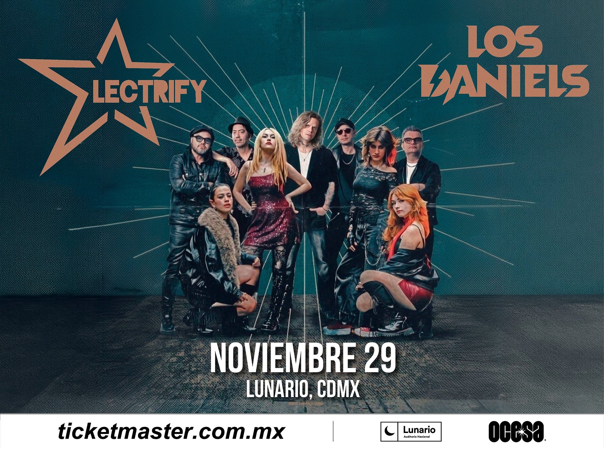 La unión de dos fuerzas del rock, Electrify y Los Daniels, por una noche en la capital mexicana