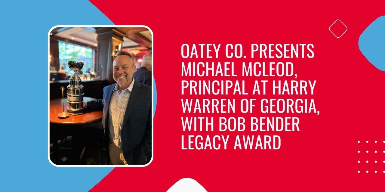 Oatey Co. Presents Michael McLeod, Principal at Harry Warren of Georgia Manufacturer Representative Agency, with Bob Bender Legacy Award