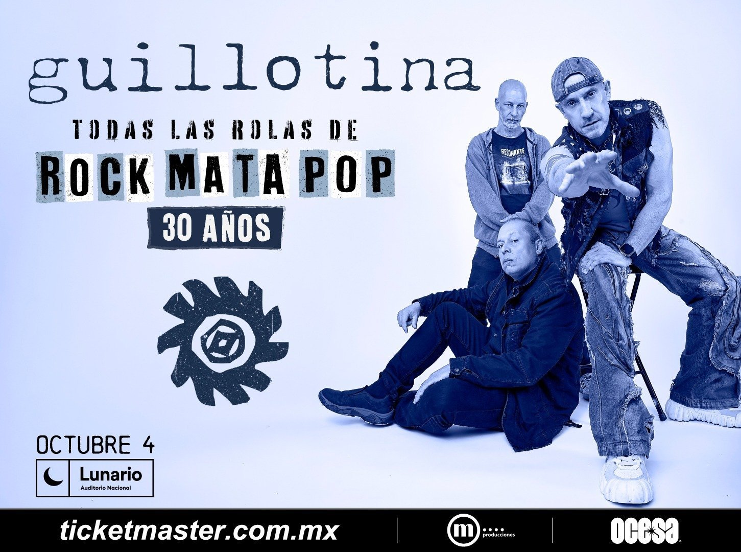 El rock mexa de Guillotina conquistará el Lunario del Auditorio Nacional para celebrar los 30 años de Rock Mata Pop