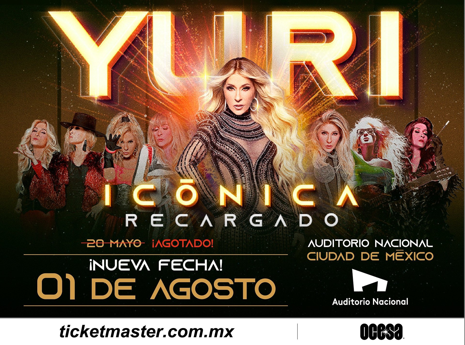 El fenómeno de Yuri continúa: Icónica Recargada Tour llega con una octava fecha al Auditorio Nacional