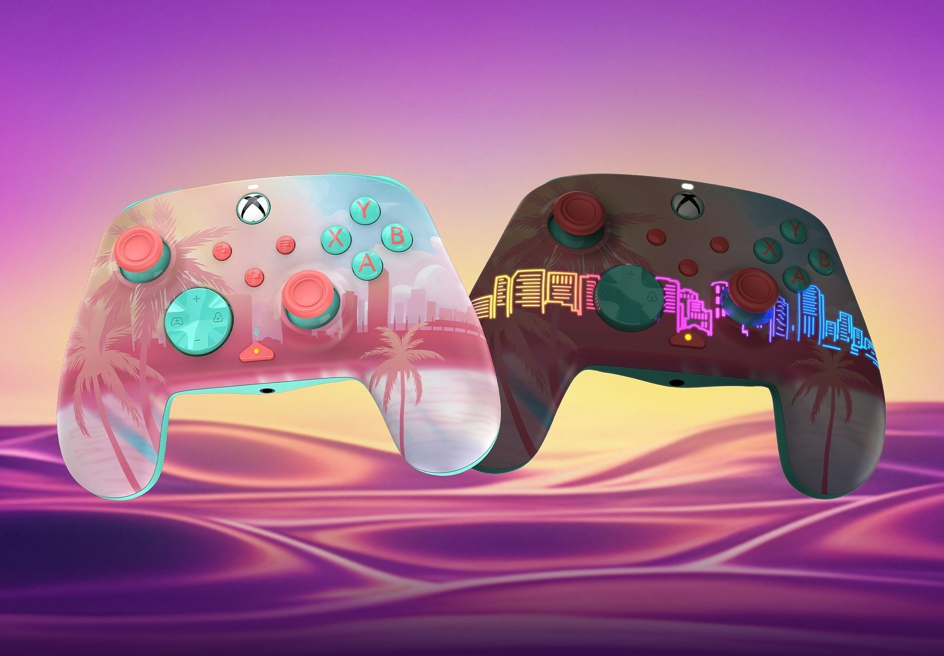 Pastelowy pad z ukrytą panoramą San Diego. Turtle Beach prezentuje Pacific Skyline Wireless Controller