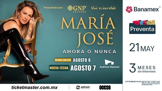 María José conquistará el Auditorio Nacional con una nueva fecha