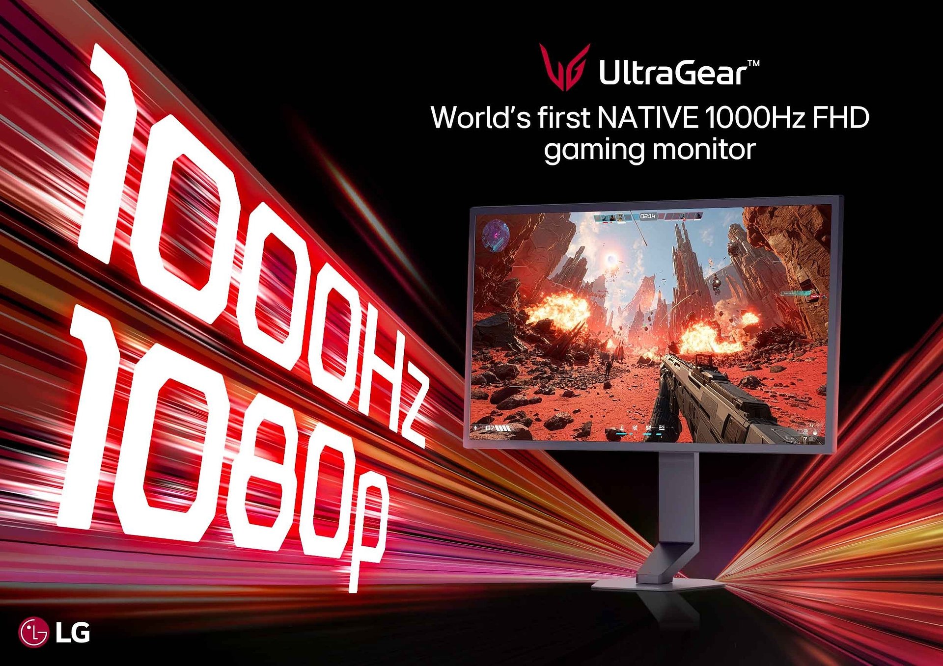 LG ELECTRONICS prezentuje pierwszy na świecie monitor gamingowy Full HD z natywną częstotliwością odświeżania 1000 Hz