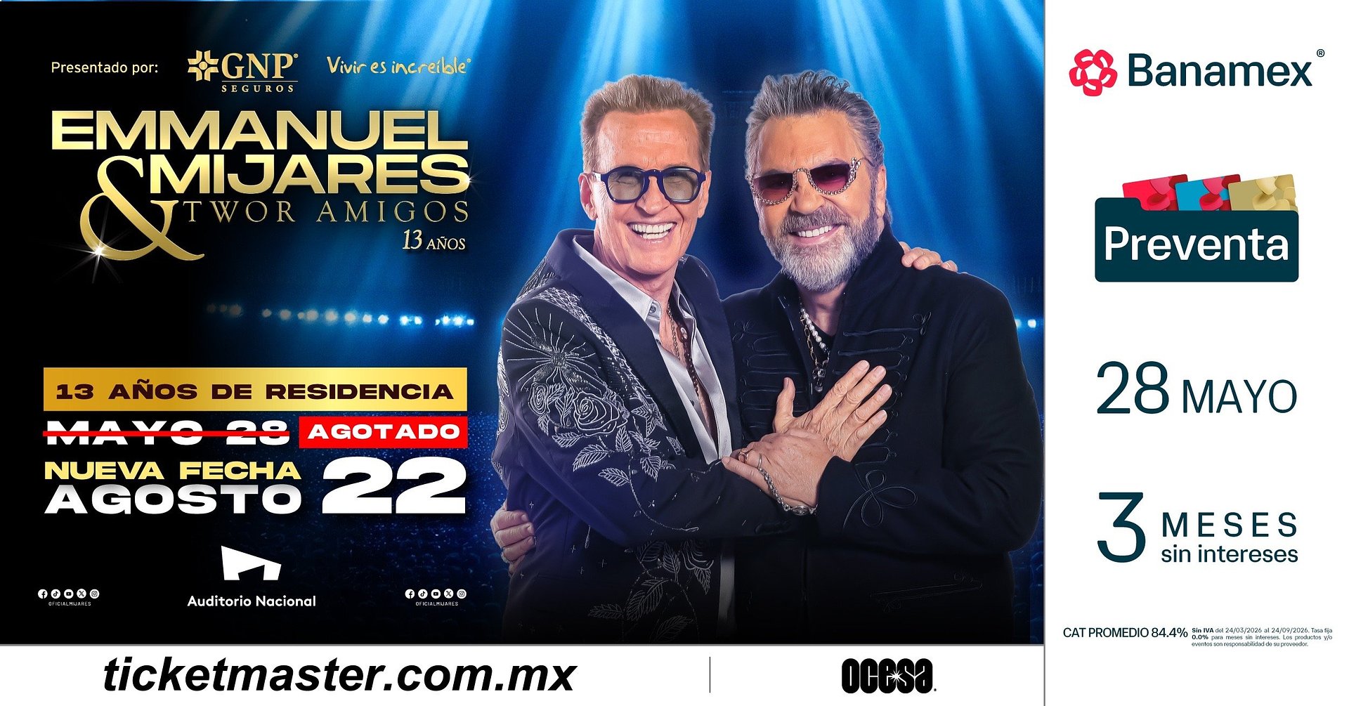 Emmanuel & Mijares, la leyenda del pop continúa con una fecha más